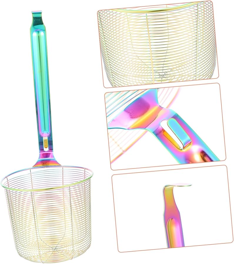 Stainless Steel Mesh Strainer Colander Kitchen Grease Oil Drain Basket - Image 4